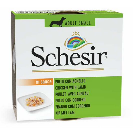 Schesir Dog Wet Food Chicken with Lamb | Small Adult | In Sauce | Complementary | 14x85g
