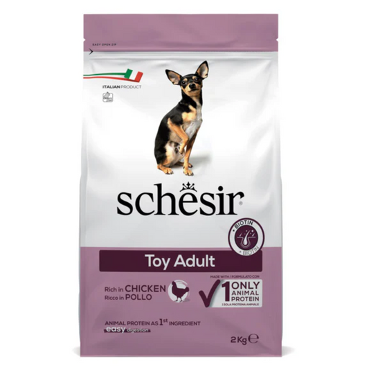 Schesir Toy Adult Maintenance Chicken Dry Dog Food | Italian Product | Only Animal Protein | Easy Digestion | 2kg