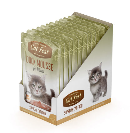 Cat Fest Duck Mousse For Kittens | Smooth Pâté for Growing Kittens (70g/12x70g)
