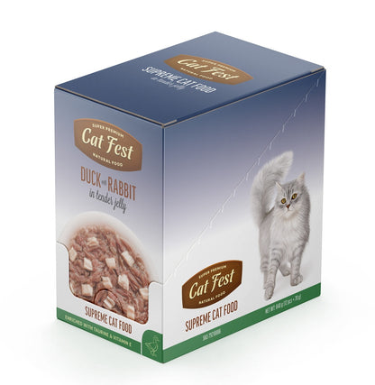 Cat Fest Duck With Rabbit In Tender Jelly For Cats 70g [MOQ:12pcs]