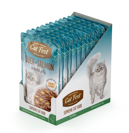 Cat Fest Duck With Salmon In Tender Jelly For Cats 70g [MOQ:12pcs]