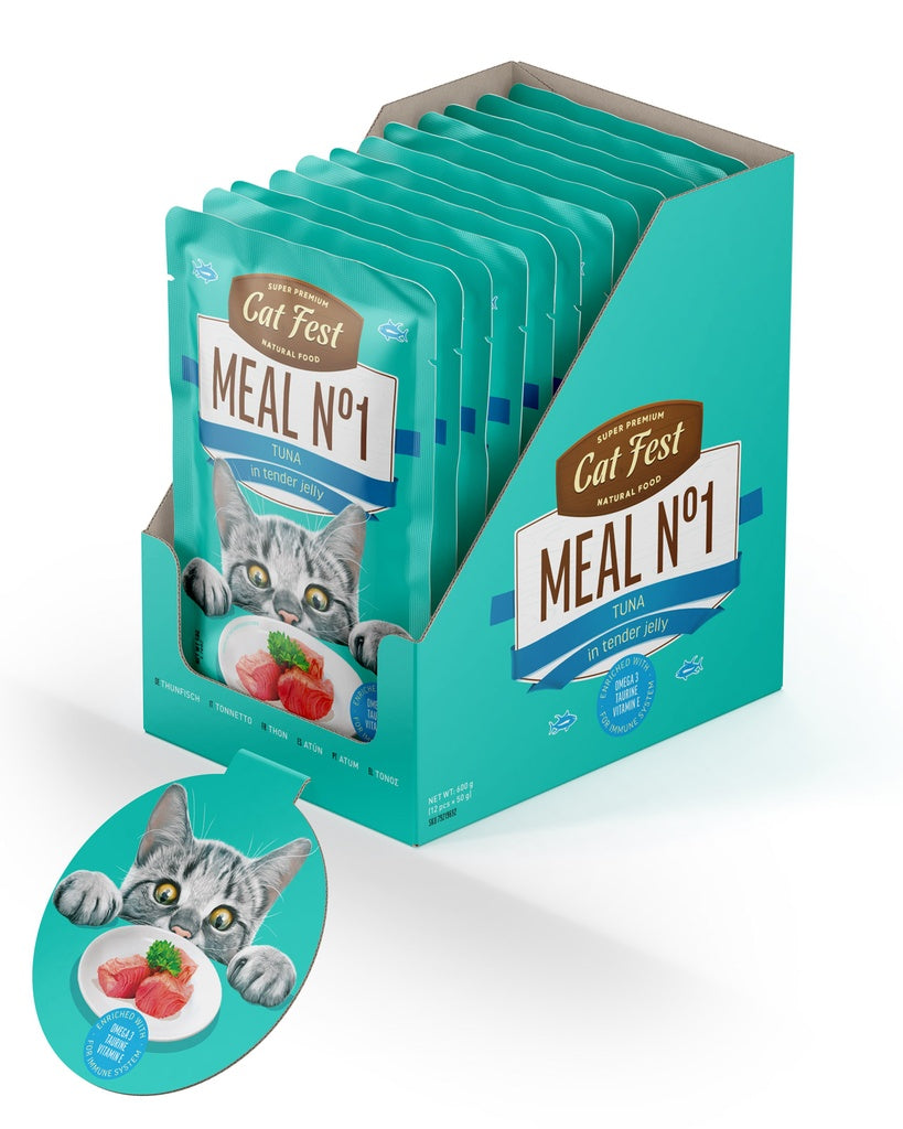 Cat Fest Meal No 1 Cat Food in Jelly - Tuna | Premium Wet Cat Food (50g/12x50g)