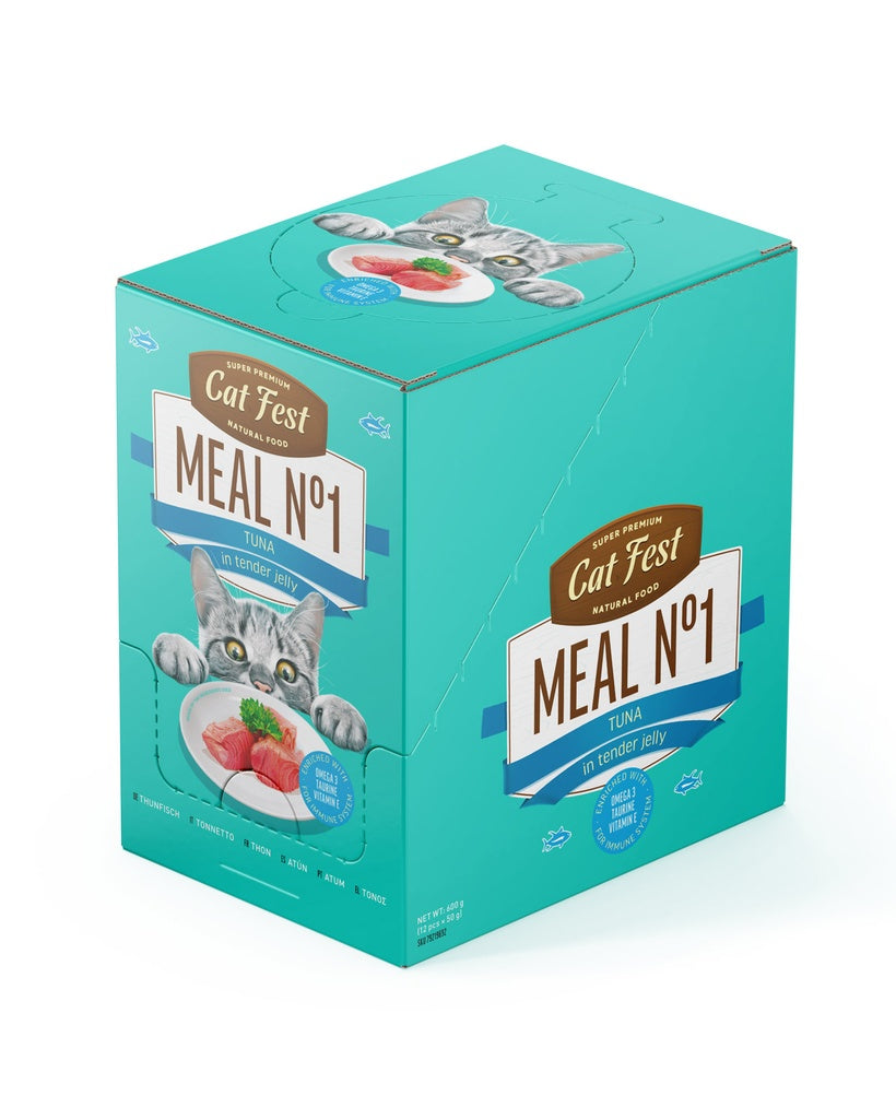 Cat Fest Meal No 1 Cat Food in Jelly - Tuna | Premium Wet Cat Food (50g/12x50g)