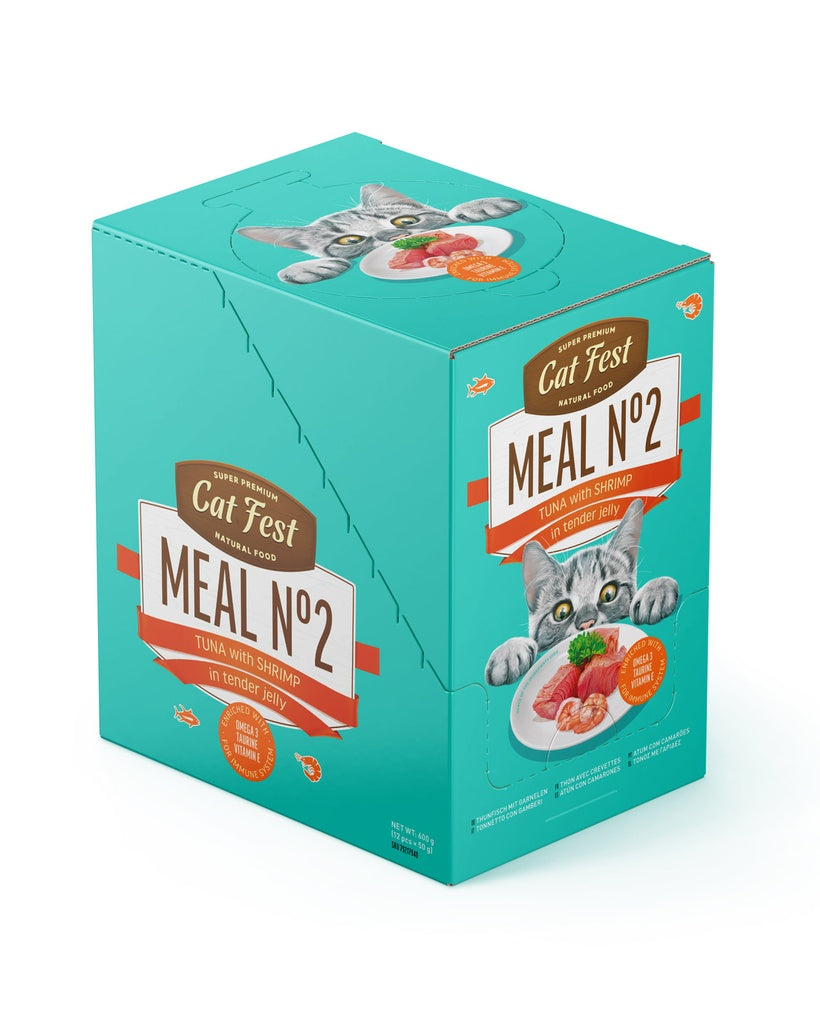 Cat Fest Meal No 2 Cat Food in Jelly-Tuna With Shrimp 50g [Minimum Order:12pcs]