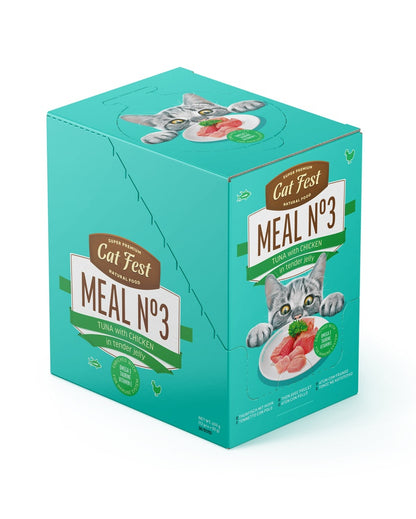 Cat Fest Meal No 3 Cat Food in Jelly - Tuna With Chicken | Premium Wet Cat Food (50g/12x50g)