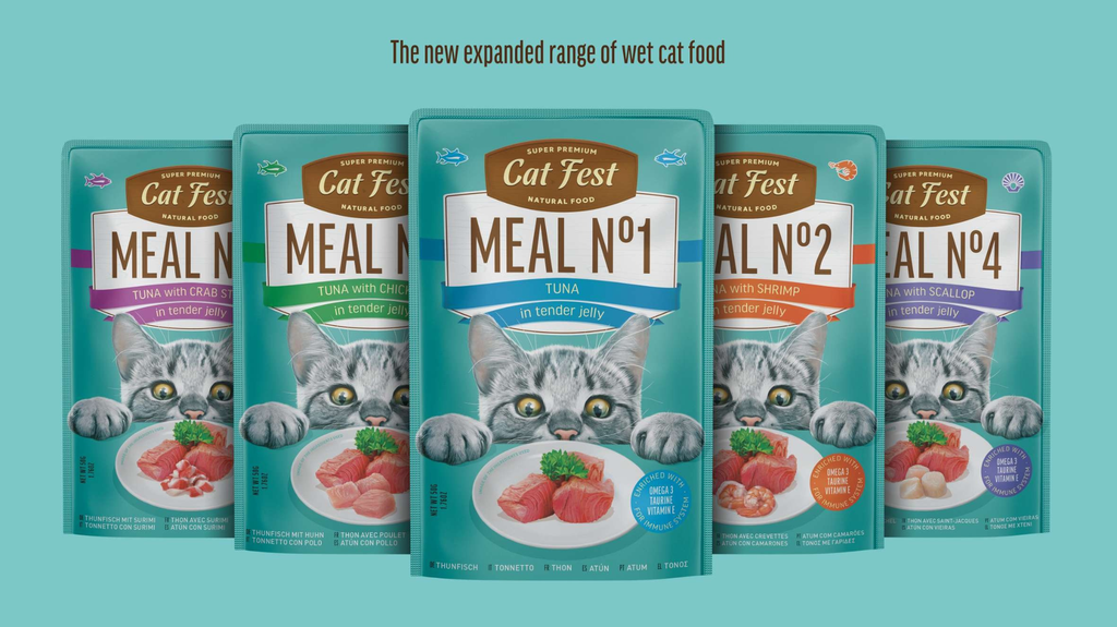 Cat Fest Meal No 3 Cat Food in Jelly - Tuna With Chicken | Premium Wet Cat Food (50g/12x50g)