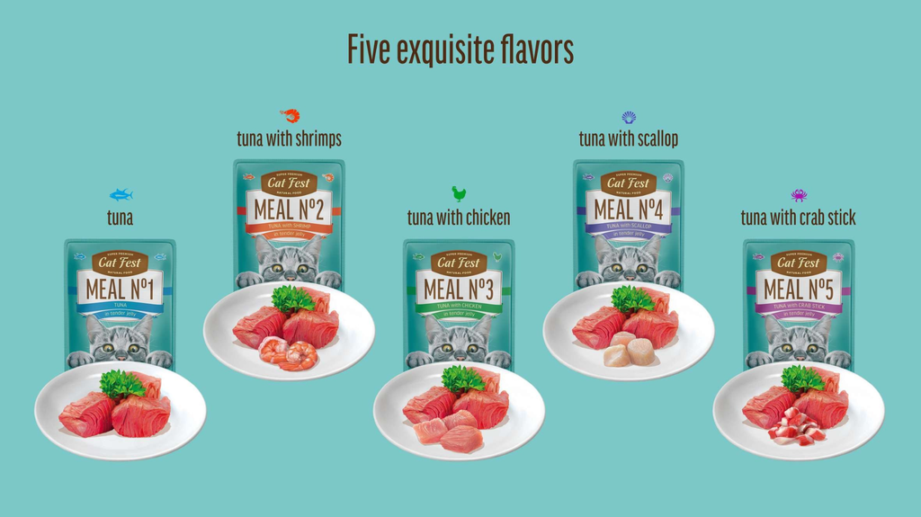Cat Fest Meal No 3 Cat Food in Jelly - Tuna With Chicken | Premium Wet Cat Food (50g/12x50g)