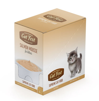 Cat Fest Salmon Mousse For Kittens | Smooth Pâté for Growing Kittens (70g/12x70g)