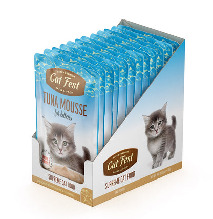 Cat Fest Tuna Mousse For Kittens | Creamy High-Protein Kitten Pâté (70g/12x70g)