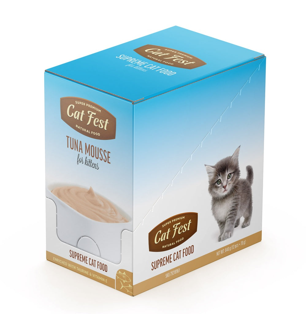 Cat Fest Tuna Mousse For Kittens | Creamy High-Protein Kitten Pâté (70g/12x70g)