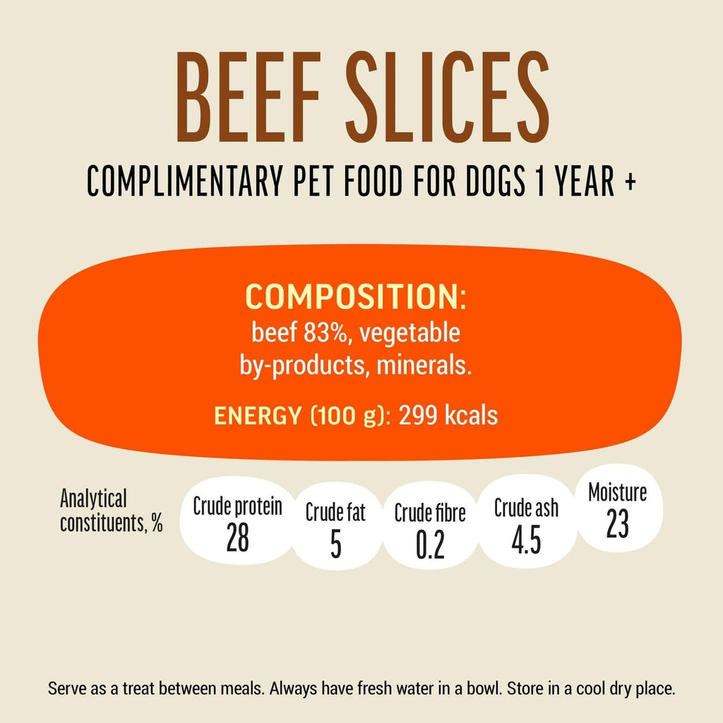 Dog Fest Beef Slices For Mini-Dogs 55g | High-Protein Training Treats for Small Breeds
