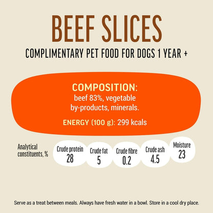 Dog Fest Beef Slices For Mini-Dogs 55g | High-Protein Training Treats for Small Breeds
