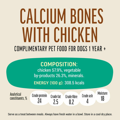Dog Fest Calcium Bones With Chicken For Mini-Dogs 55g | Small Breed Dental Treats