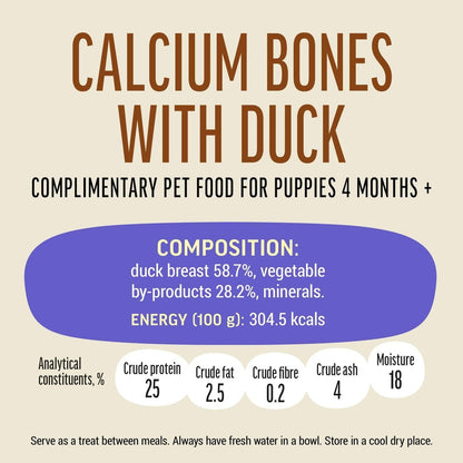 Dog Fest Calcium Bones With Duck For Puppies 90g | Calcium-Enriched Puppy Teething Treats