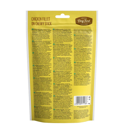 Dog Fest Chicken Fillet On Chewy Stick For Adult Dogs 90g | Whole Chicken Breast on Rawhide