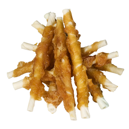 Dog Fest Chicken Strips On Chewy Stick For Adult Dogs 90g | 65% Protein Rawhide Chew
