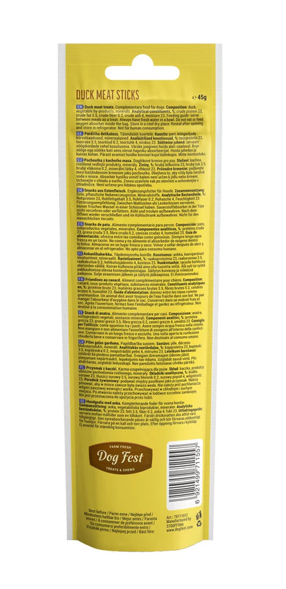 Dog Fest Duck Meat Sticks For Adult Dogs 45g | Natural Duck Jerky Treats