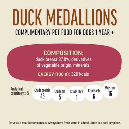 Dog Fest Duck Medallions For Adult Dogs 90g | Natural Duck Breast Treats