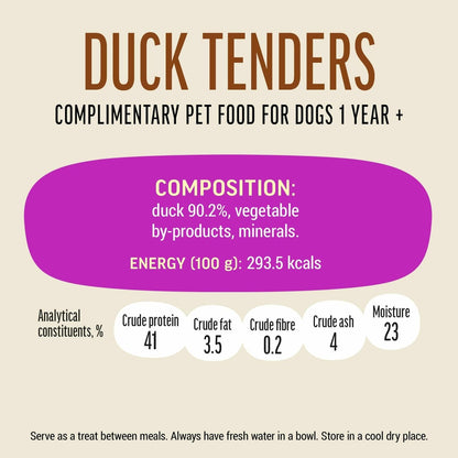 Dog Fest Duck Tenders For Mini-Dogs 55g | Handcrafted Duck Jerky for Small Breeds