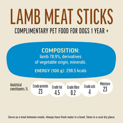 Dog Fest Lamb Meat Sticks For Adult Dogs 45g | Natural Lamb Jerky Treats