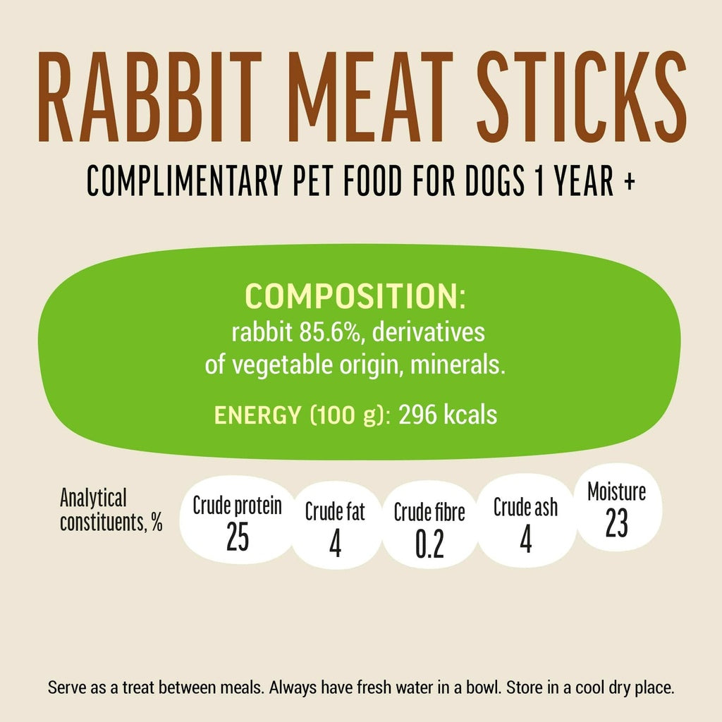 Dog Fest Rabbit Meat Sticks For Adult Dogs 45g | Lean Rabbit Jerky for Sensitive Diets