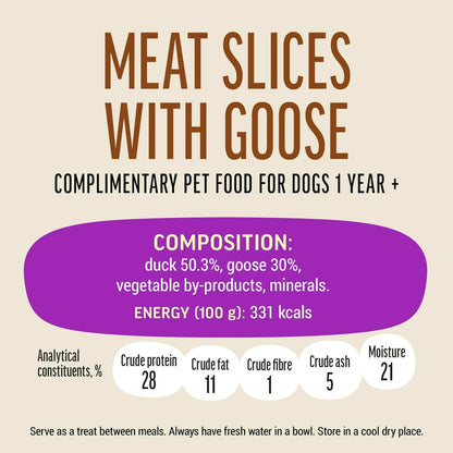 Dog Fest Slices With Goose For Small Breeds 55g | Tender Goose Meat Treats