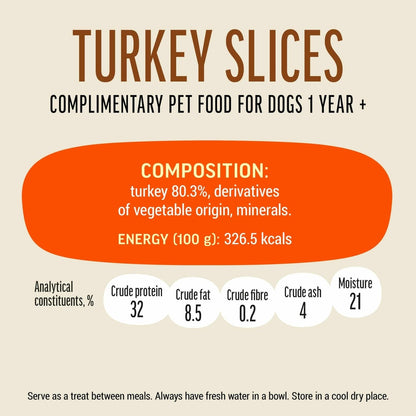 Dog Fest Turkey Slices For Adult Dogs 90g | Turkey Treats for Sensitive Stomachs