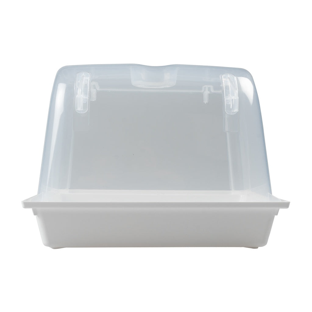 Duvo+ Bathhouse For Birds XL White | Spacious Plastic Bird Bath for Aviaries