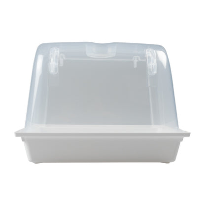 Duvo+ Bathhouse For Birds XL White | Spacious Plastic Bird Bath for Aviaries