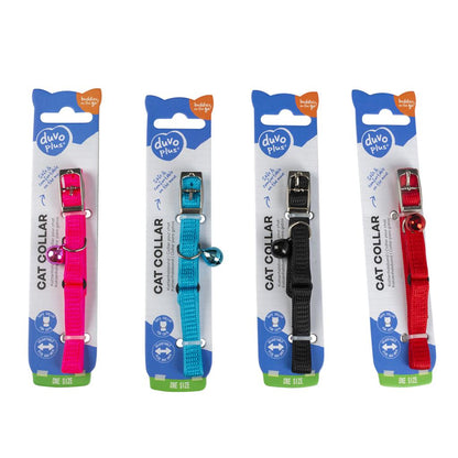 Duvo+ Cat Collar Uni 2 Nylon-Mixed Colors | Classic Adjustable Cat Collar with Safety Buckle 20-30cm