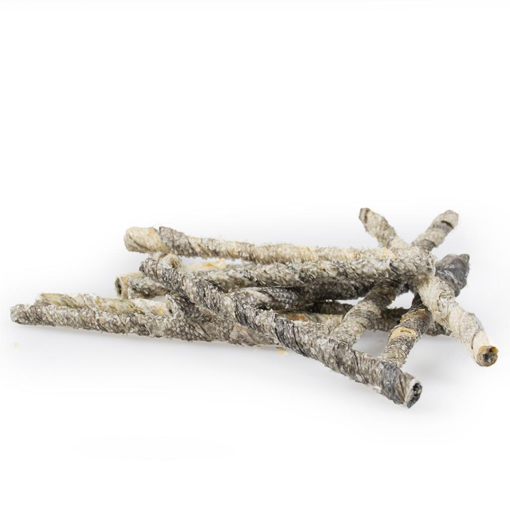 Duvo+ Cod Twisters 100g | Natural Omega-3 Rich Cod Skin Dog Treats
