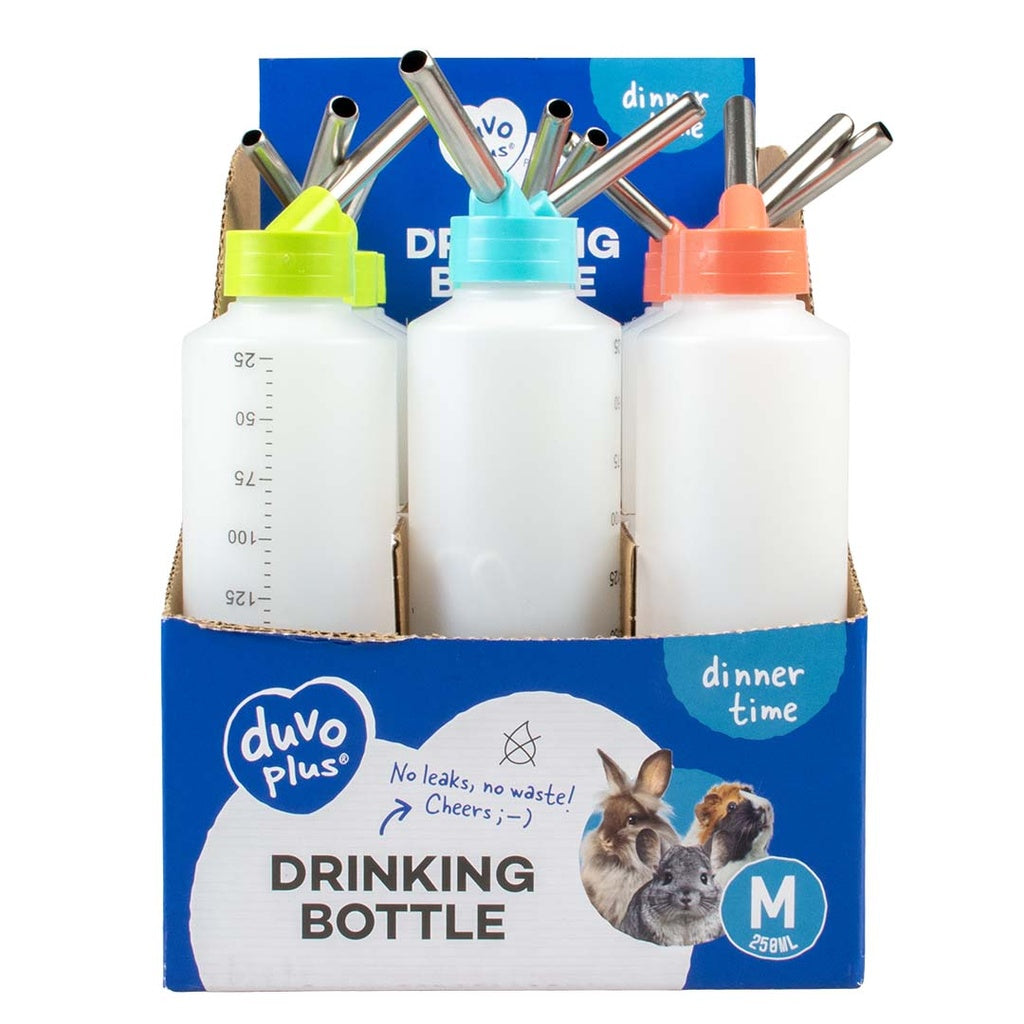 Duvo+ Drinking Bottle Mixed Colors 250ml | Compact Pet Water Bottle for Small Dogs & Cats