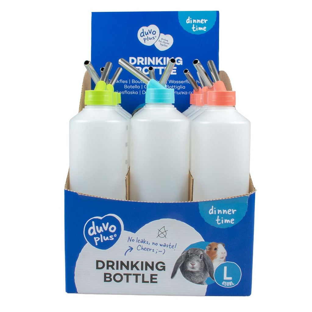 Duvo+ Drinking Bottle Mixed Colors 450ml | Portable Pet Water Bottle for Travel