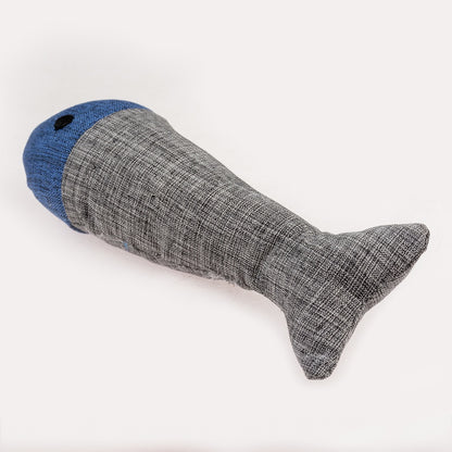 Duvo+ ECO Navy Fish & Catnip | Catnip-Filled Fish Toy for Cats 13.5x4.5x3cm