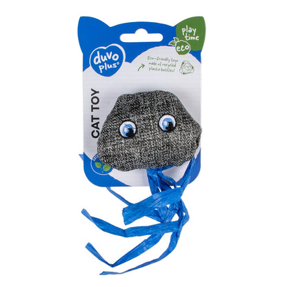 Duvo+ ECO Navy Jellyfish & Catnip | Catnip Toy with Dangling Tentacles 8.5x15.5x2.5cm