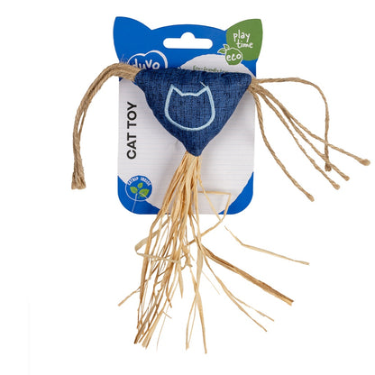 Duvo+ ECO Navy Triangle & Catnip 3x18x20cm Multicolour | Recycled Catnip Toy
