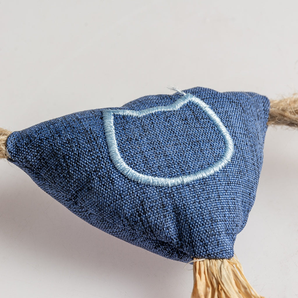 Duvo+ ECO Navy Triangle & Catnip 3x18x20cm Multicolour | Recycled Catnip Toy