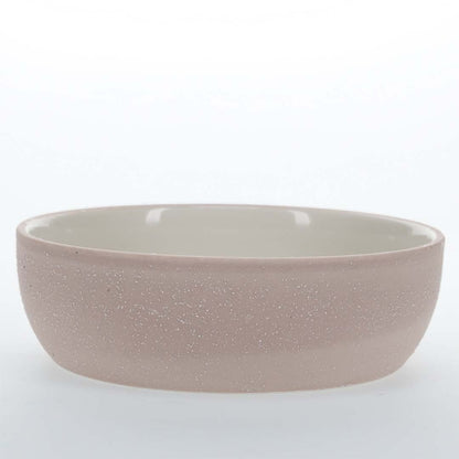 Duvo+ Feeding Bowl Stone Sandy Coral Pink | Ceramic Dog & Cat Bowls (S, M, L)