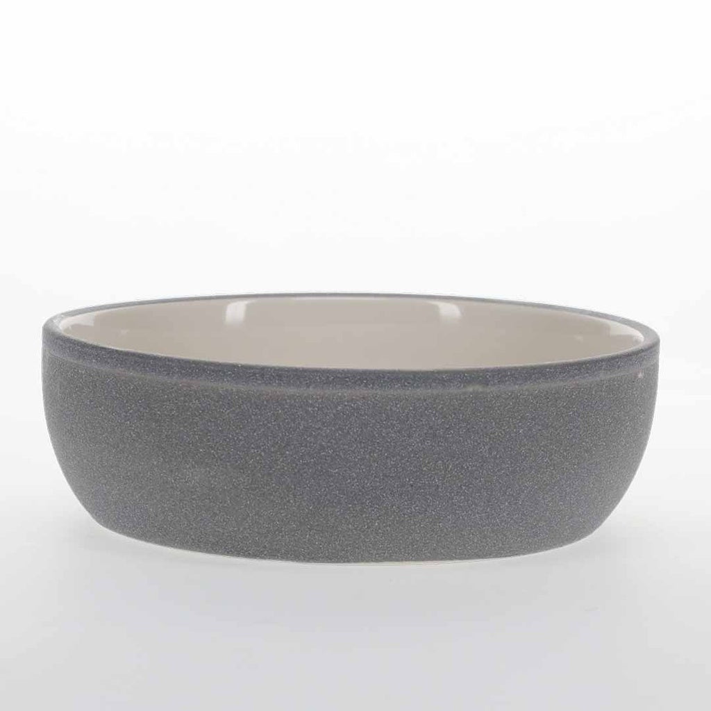 Duvo+ Feeding Bowl Stone Sandy Ocean Grey-Blue | Ceramic Dog & Cat Bowls (S, M, L)