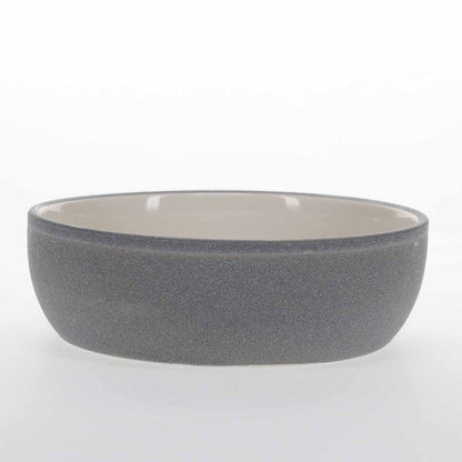 Duvo+ Feeding Bowl Stone Sandy Ocean Grey-Blue | Ceramic Dog & Cat Bowls (S, M, L)
