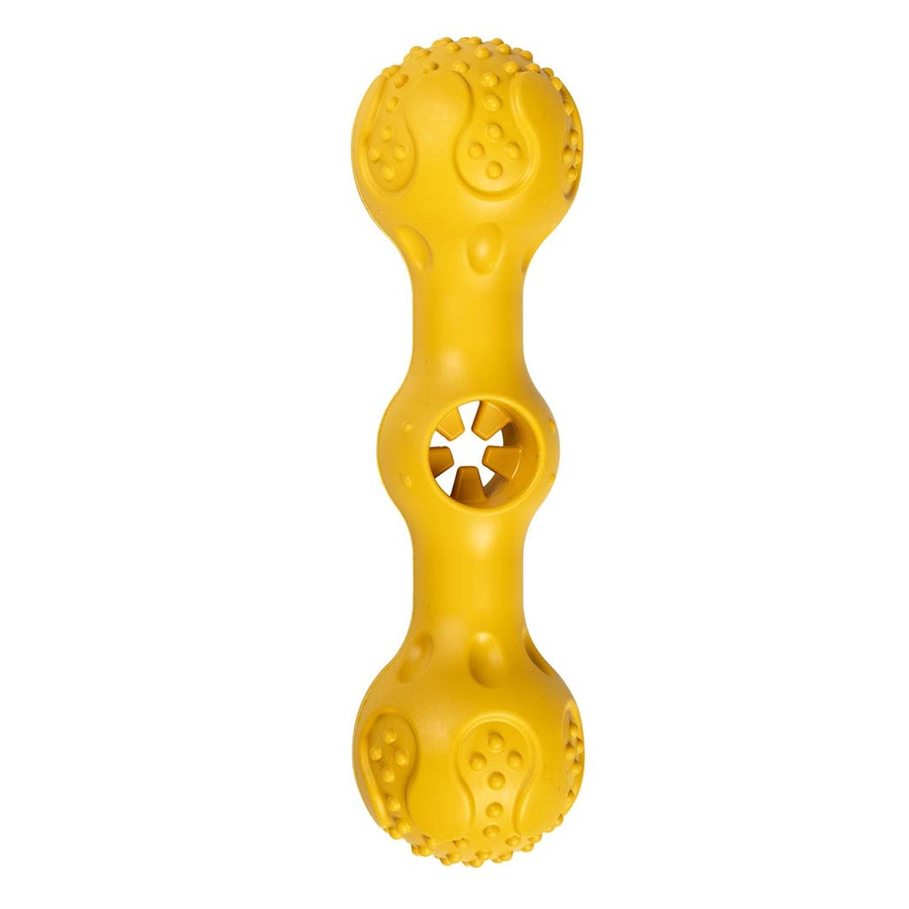 Duvo+ Feeding Toy Griplay Bone Yellow | Interactive Treat-Dispensing Dog Toy