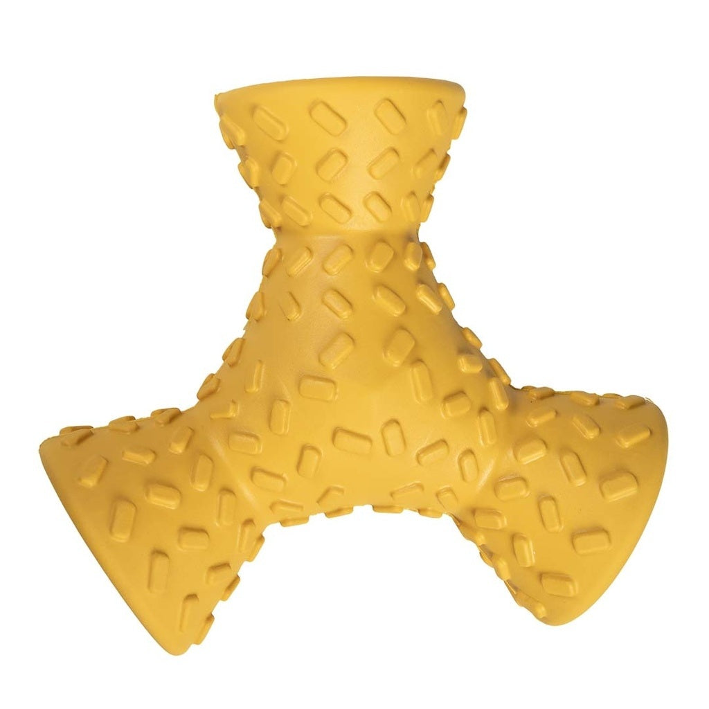 Duvo+ Feeding Griplay Tripod Yellow | Interactive Treat-Dispensing Dog Toy 16x14x6.5cm