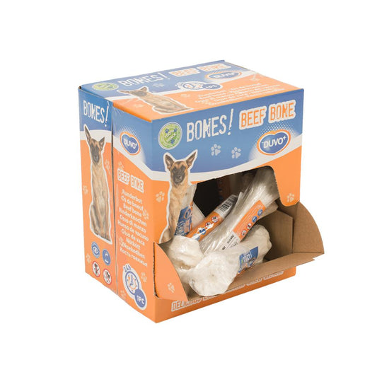 Duvo+ Filled Beef Bone Meats with Calcium | Long-Lasting Chew with Calcium Enriched Filling