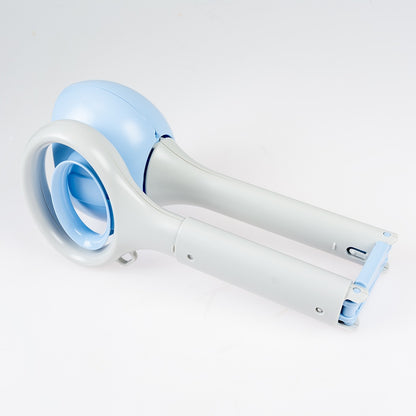 Duvo+ Foldable Poop Scooper Grey/blue | Extendable Waste Pick-Up Tool for Dogs