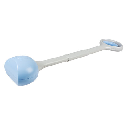 Duvo+ Foldable Poop Scooper Grey/blue | Extendable Waste Pick-Up Tool for Dogs