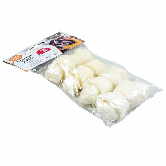 Duvo+ Knotted Bone 4pcs 9cm | Small Natural Chews for Toy Breeds & Puppies