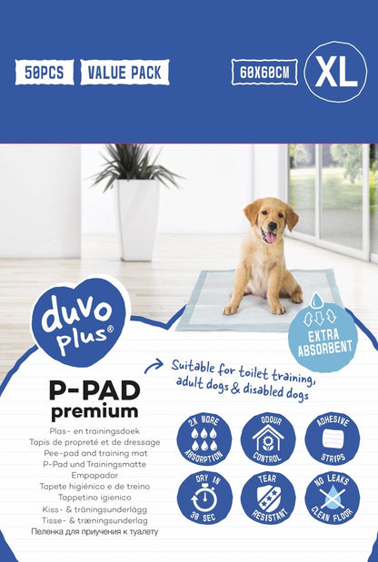 Duvo+ Pet Pad Premium Value Pack XL 60x60cm 50pcs | Bulk Premium Puppy Training Pads