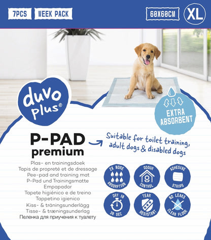 Duvo+ Pet Pad Premium Week Pack XL 60x60cm 7pcs | Large Premium Puppy Pads