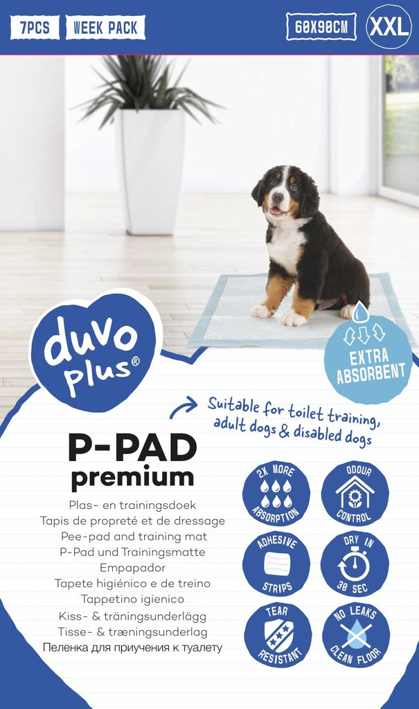Duvo+ Pet Pad Premium Week Pack XXL 60x90cm 7pcs | Extra Large Premium Puppy Pads