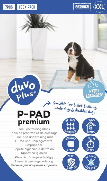 Duvo+ Pet Pad Premium Week Pack XXL 60x90cm 7pcs | Extra Large Premium Puppy Pads